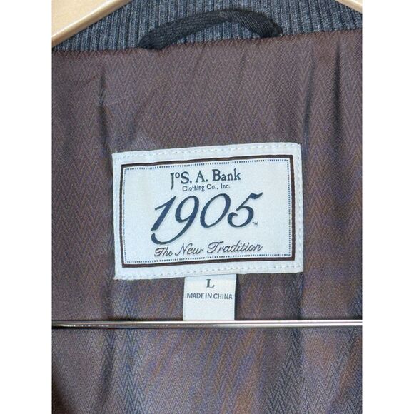 Jos. A. Bank Men's Size Large Black Long Sleeve Jacket Full Zip & Snap - Picture 4 of 4